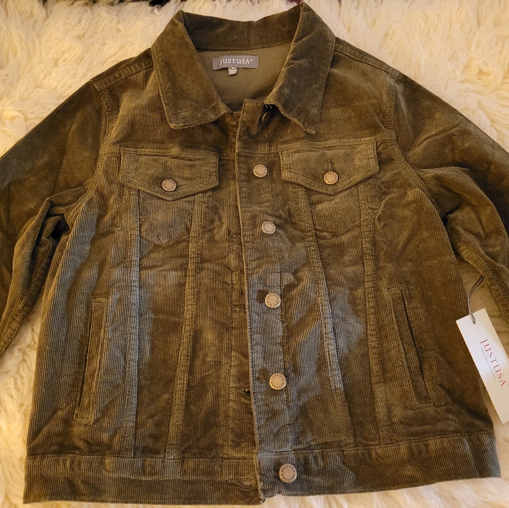 NWT Just USA Cordoroy Jacket